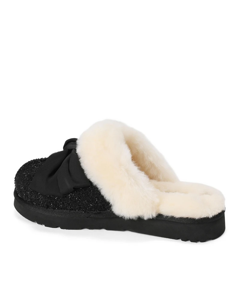Dearfoams Women's Fireside by Sydney Dream Bow Scuff Slippers