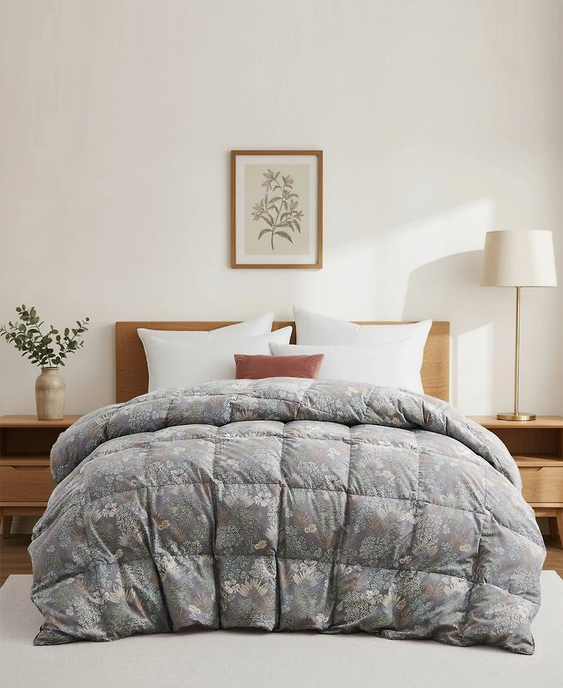 Unikome Printed All Season White Goose Feather Fiber Comforter