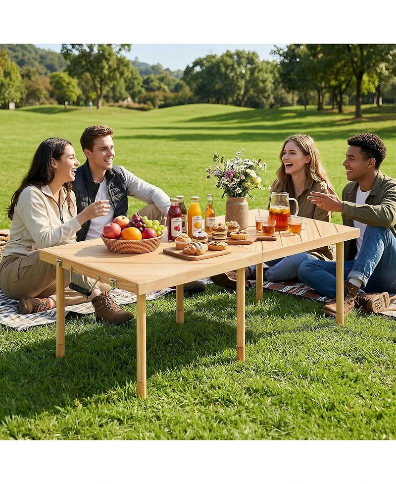 44"x22" Wood Folding Picnic Table