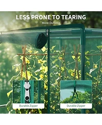 Medium/Large Garden Crop Cage with Steel Frame and Zippered Door, 4mm Tear-Resistant Mesh Plant Protection Tent for Vegetables Flowers Outdoor, Green