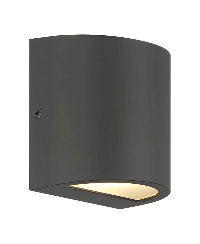 360 Lighting Marisha 4 3/4" High Black Led Outdoor Wall Light Set of 2