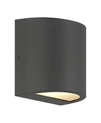 360 Lighting Marisha 4 3/4" High Black Led Outdoor Wall Light Set of 2