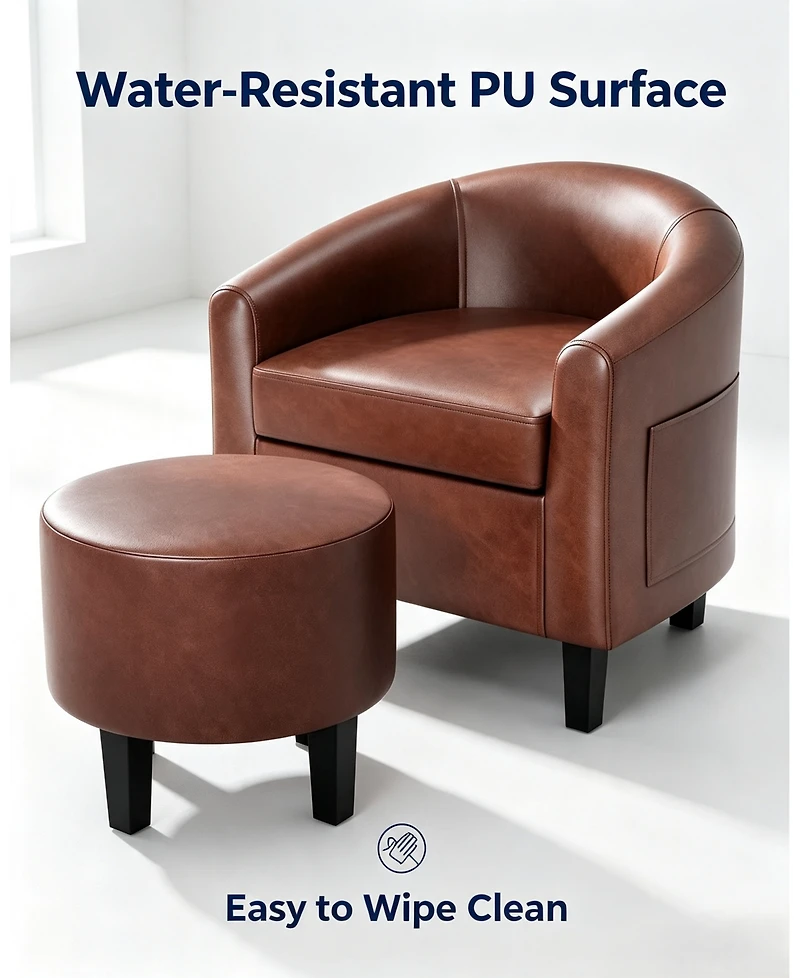 Chair and Ottoman Set