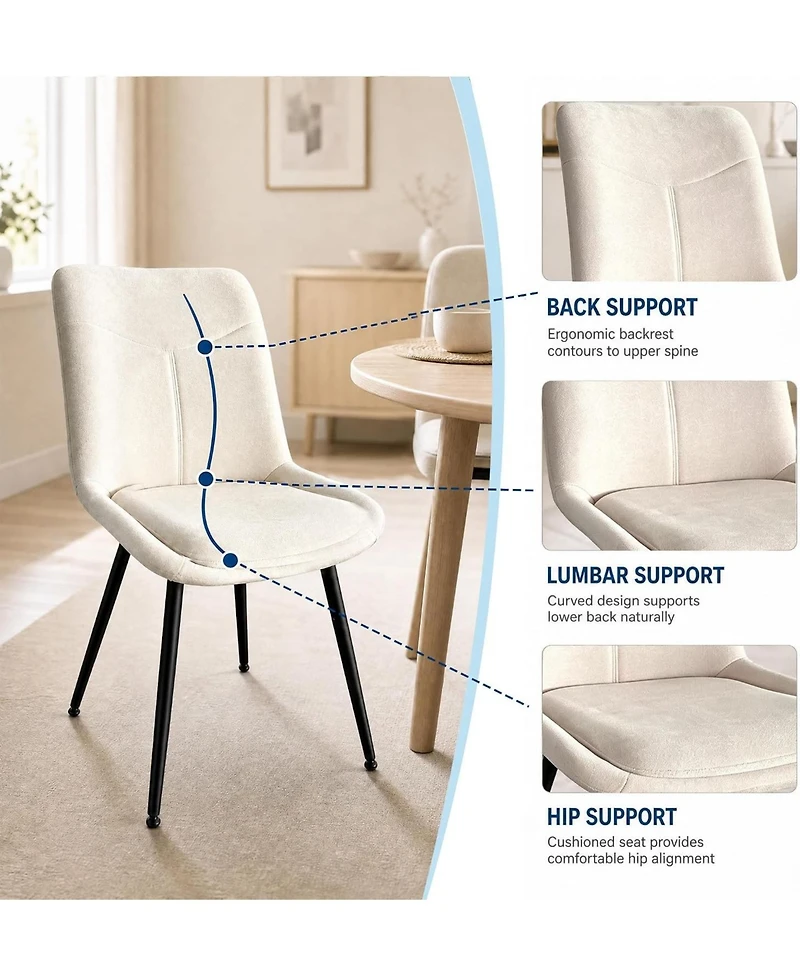Upholstered Dining Chairs Set of 6