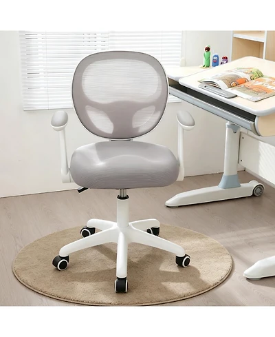Kids Ergonomic Desk Chair with Adjustable Height, 360degree(s) Swivel, Flip-Up Armrests, Mesh Backrest