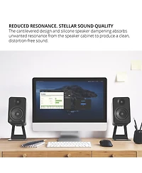 Kanto Elevated Desktop Speaker Stands for Midsize Speakers - Pair
