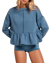 Adore Me Women's Norma Sweatshirt And Hot Short Set