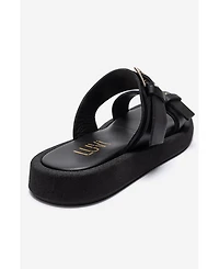 Forever and Always Shoes Women's Dorel Leather Buckle Sandal
