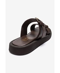 Forever and Always Shoes Women's Dorel Leather Buckle Sandal