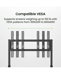 Kanto MTP90 Height Adjustable Rolling Tv Stand for 55" - 90" TVs