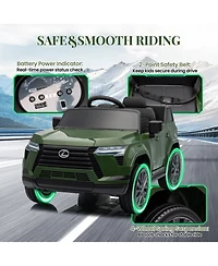 42 Inch Licensed Lexus Ride On Car, 12V Kids Electric Vehicle with Remote Control and Led Lights, Red/Green/Gray/Black/White, Ages 3-6