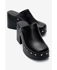 Forever and Always Shoes Women's Bellune Leather Block Heel Platform Sandal