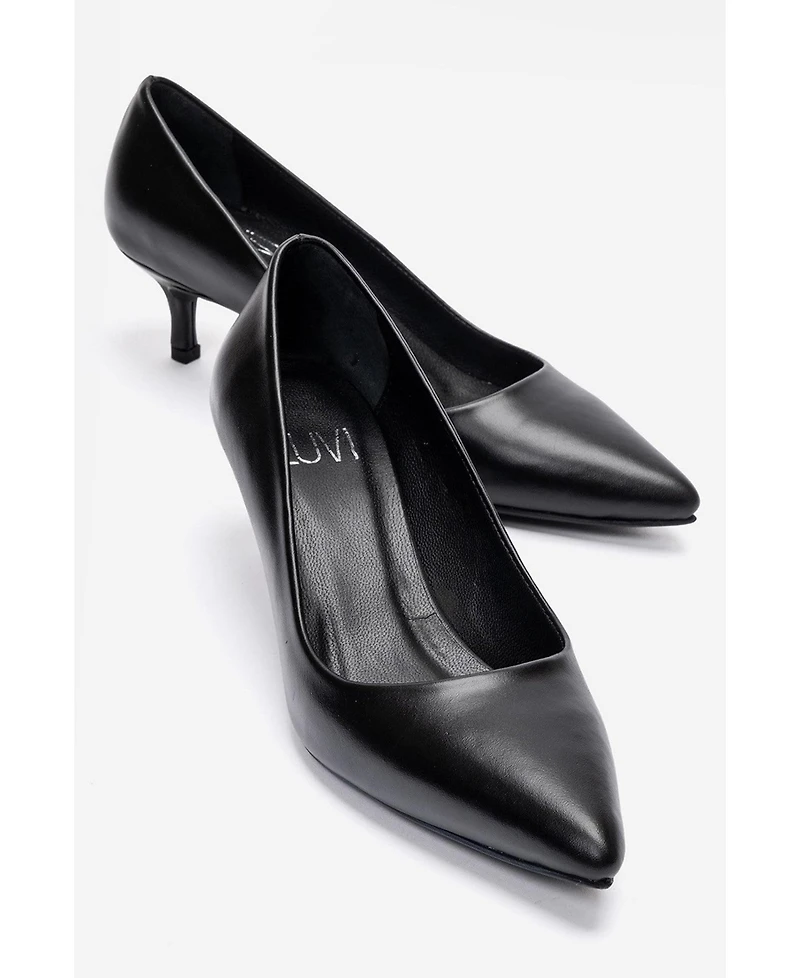 Forever and Always Shoes Women's Jalen Leather Stiletto Pump