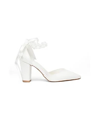 Prologue Shoes Women's Zia Ribbon Block Heel Bridal Pump