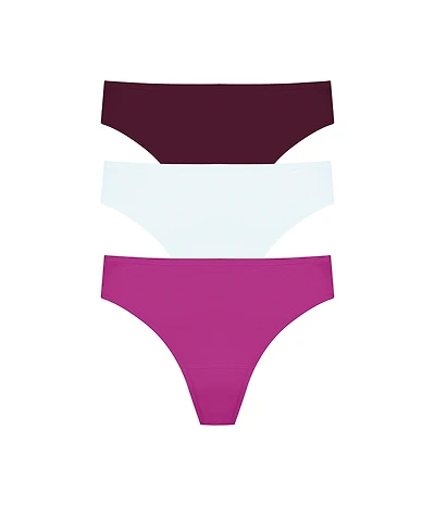 Natori Women's Bliss Bare Cotton Thong 3-Pack