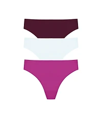 Natori Women's Bliss Bare Cotton Thong 3-Pack