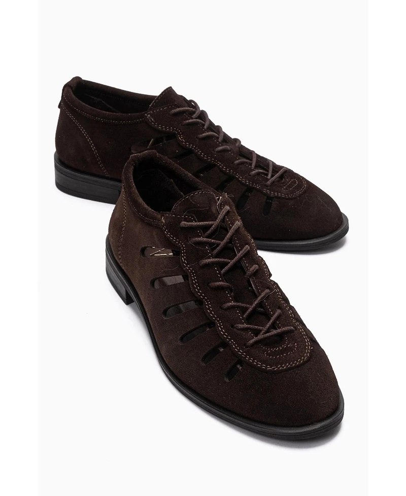 Forever and Always Shoes Women's Astron Leather Casual Lace Up