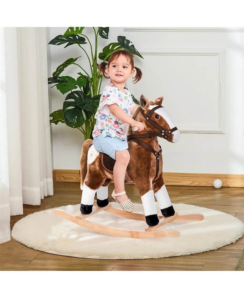 Yobtop Pony Plush with Interactive Sound Rocking Horse, Ages 3+