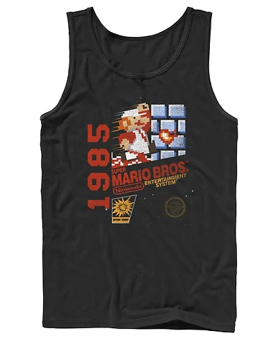 Fifth Sun Men's Nintendo Super Mario Bros. 1985 Retro Pixel Graphic Tank Top