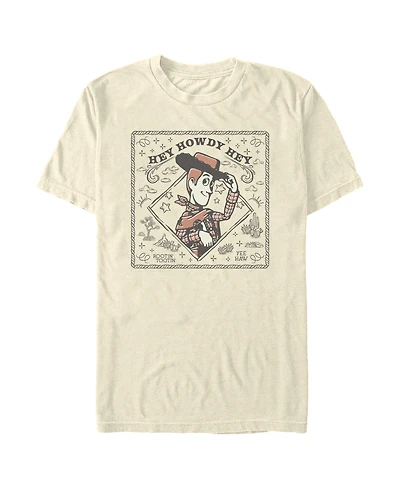 Fifth Sun Men's Disney Pixar Toy Story Woody Wild West Wanted Poster Graphic T-Shirt