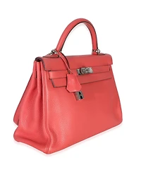 Pre-Owned HERMES Rose Lipstick Clemence Kelly 32 Phw