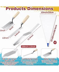 Xdovet Tile Grout Bag Set Masonry Mortar Tools Kit