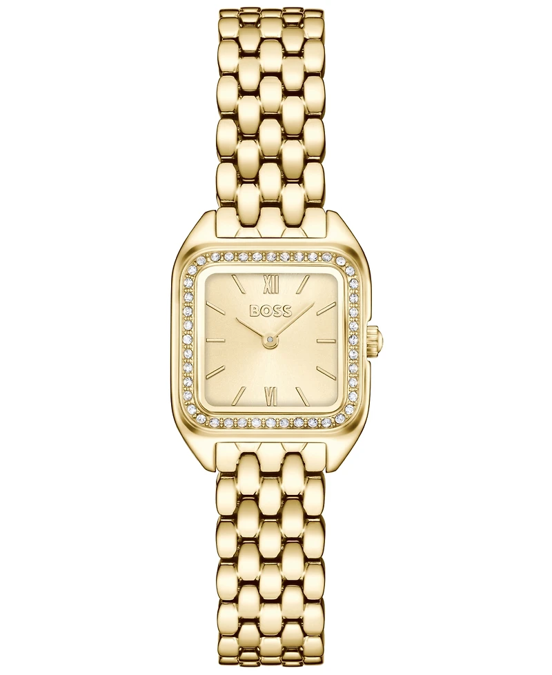 Hugo Boss Women's Mae Petite Quartz Ionic Plated Thin Gold Steel Watch 22mm