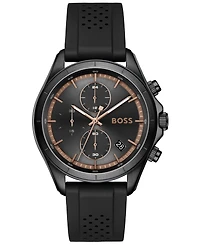 Hugo Boss Men's Bossletic Quartz Chrono Black & Silicone Watch 43.40mm
