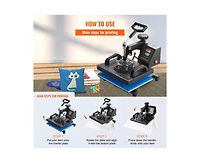 Yobtop Heat Press, 12x10 " T-Shirt Press Machine, 30x23cm Heat Transfer Sublimation Printing Machine for T-shirts
