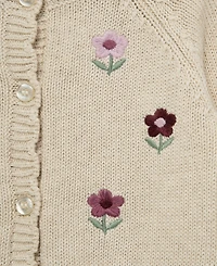 Little Me Baby Girls' Flower Sweater and Pants, 2-Piece Set