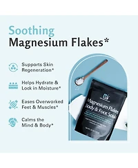 M3 Magnesium Bath Soak with Dead Sea Salt and Msm Fragrance-Free Body and Foot Soak Magnesium Flakes