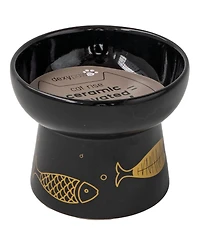 Dexypaws Elevated Cat Bowl Gold Fish