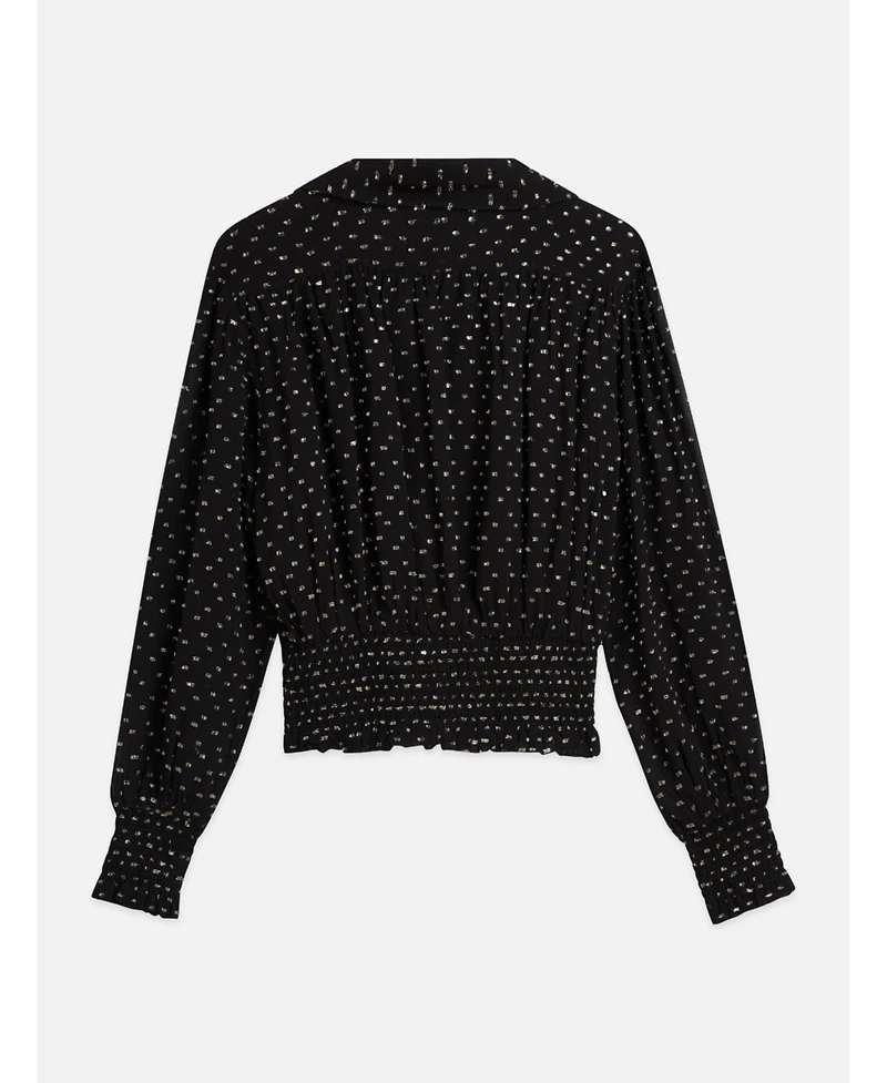 Scotch & Soda Women's Fil Coupe Smocked V-Neck Top