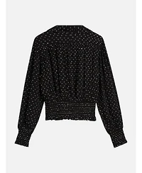 Scotch & Soda Women's Fil Coupe Smocked V-Neck Top