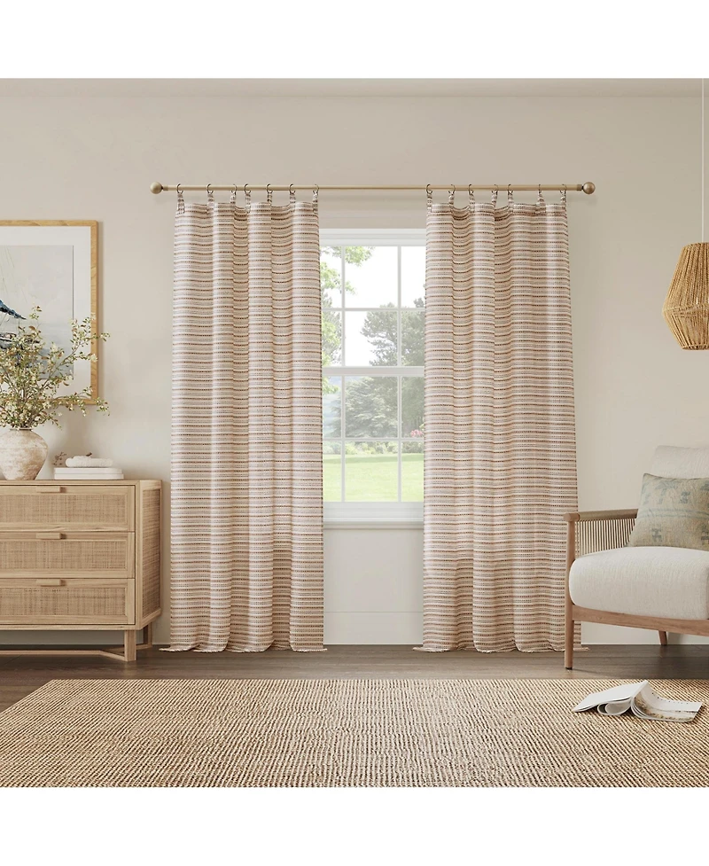 Archaeo Woven Stripes Ring Top Curtains