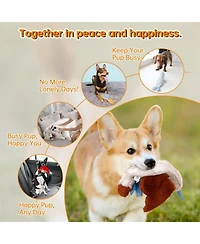 Nocciola 5 Pack Natures Call Crinkle Dog Toys, No Stuffing Plush Baby Animals with Squeaker, Tug and Fetch Toy for All Breeds and Puppies