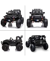 Yobtop 12V Remote Control 2-Seat Electric Ride-On Truck, 100 Lbs. Capacity, Ages 5+