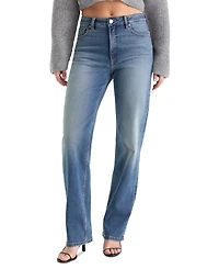 Good American Women's True Straight High-Rise Straight-Leg Jeans