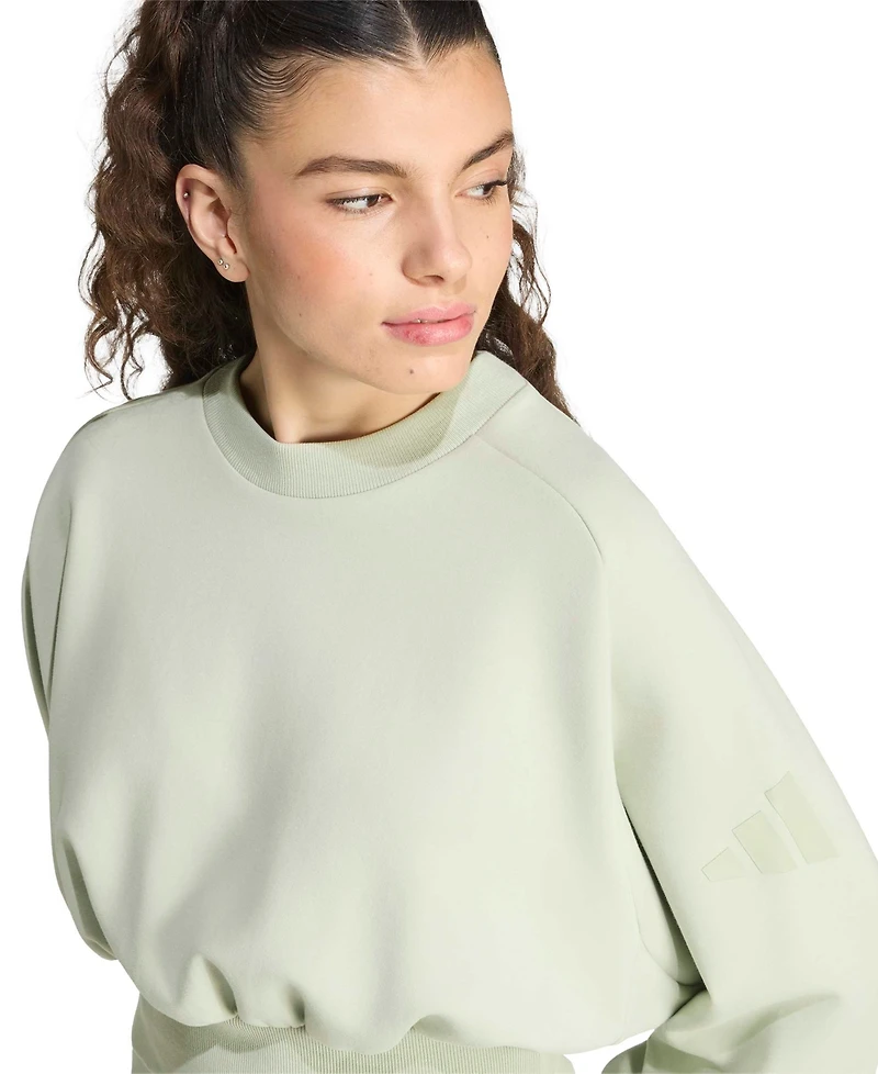 adidas Women's Cropped Long-Sleeve Sweatshirt