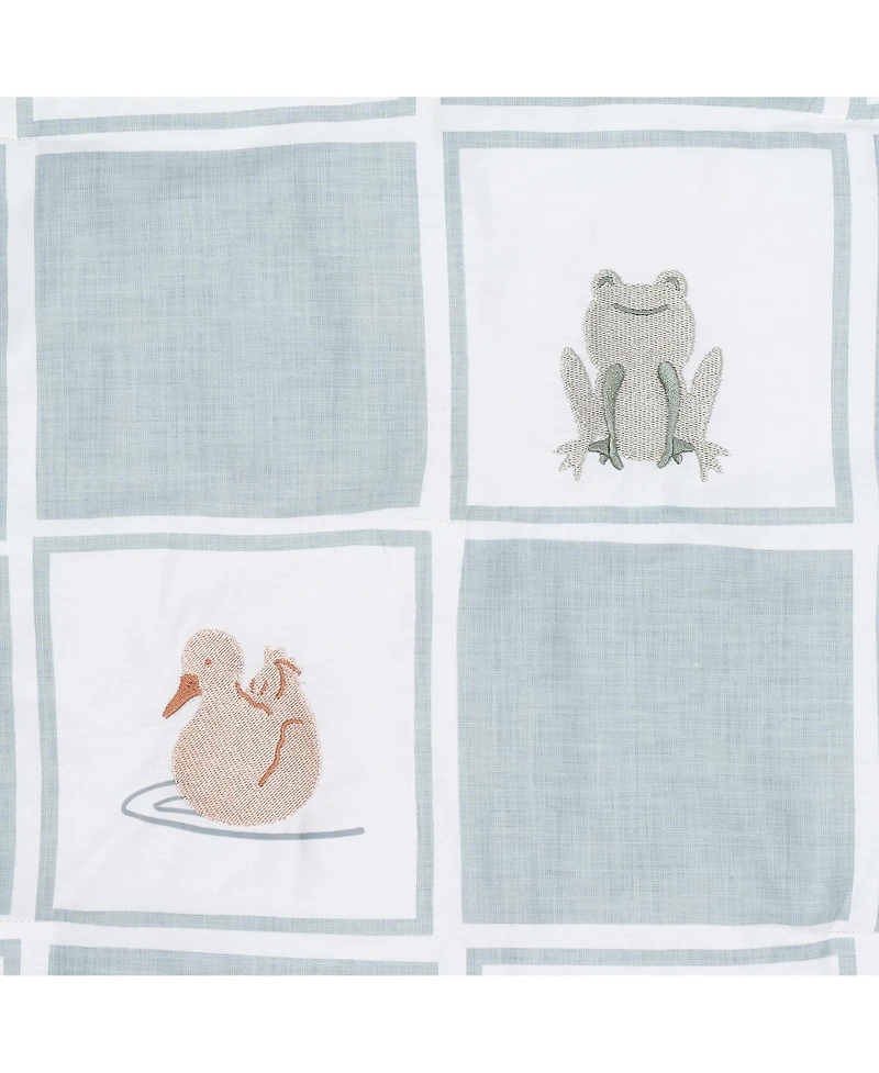Lambs and Ivy Froggy and Friends Embroidered 3-Piece Baby Crib Bedding Set