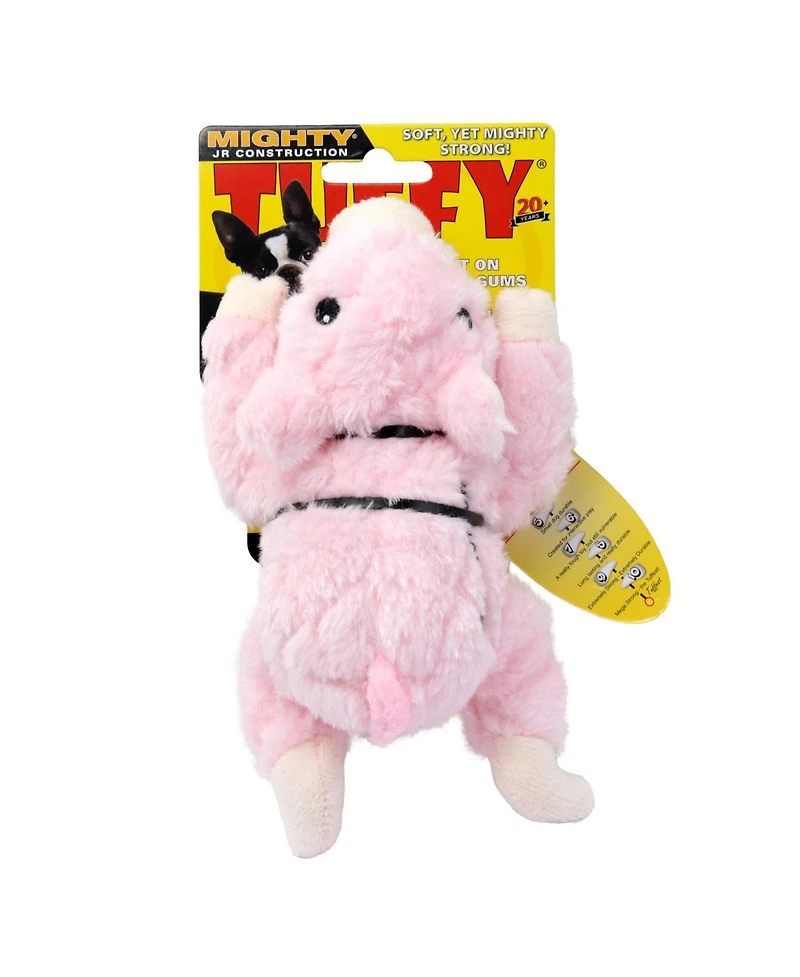 Mighty Jr Farm Piggy, Durable Plush Squeaky Dog Toy