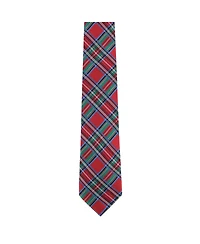 Trafalgar Men's Nicholas Tartan Plaid Silk Necktie and Pocket Square Bundle