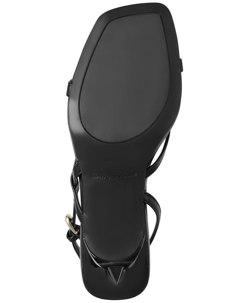 Marc Fisher Women's Derisa Square Toe Slingback Dress Sandals