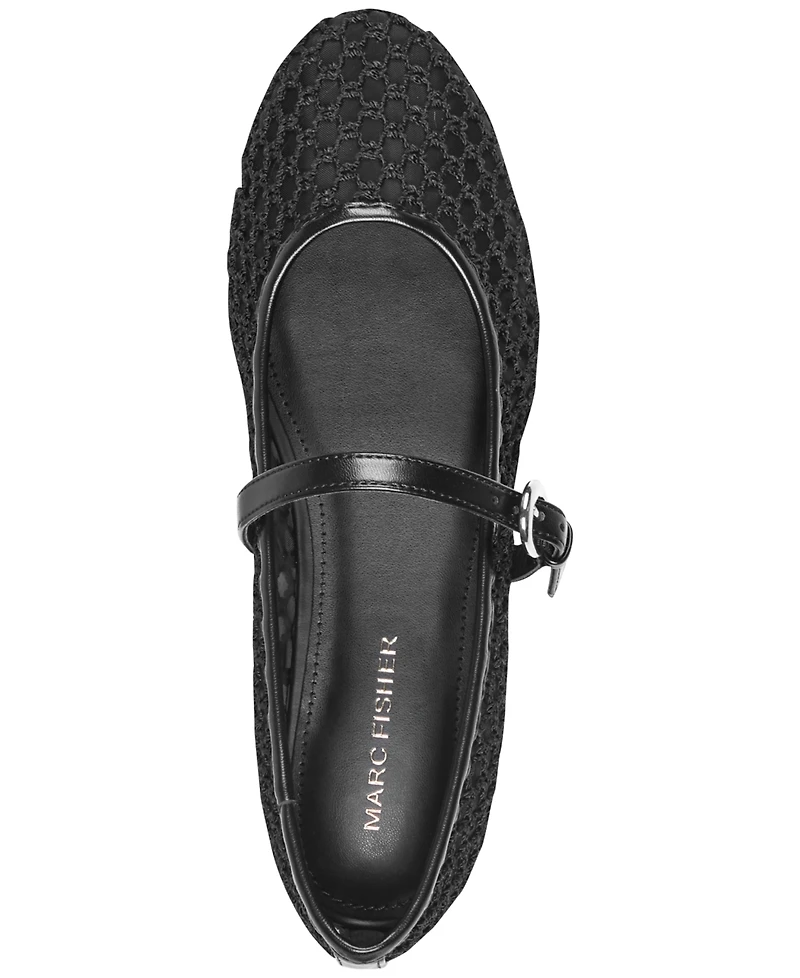 Marc Fisher Women's Tanke Sheer Mesh Mary Jane Flats