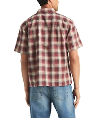 Nautica Men's Cotton Plaid Short-Sleeve Shirt