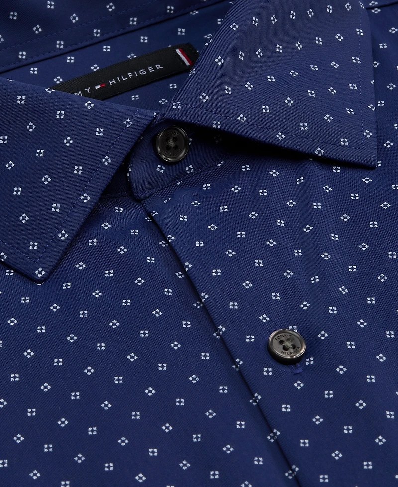 Tommy Hilfiger Men's Performance Stretch Spread Collar Dress Shirt