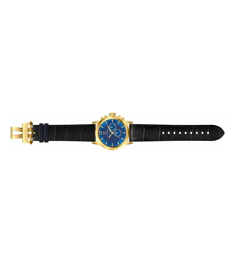 Invicta S.Coifman SC0264 Men's Heritage Chronograph Dial Leather Strap Watch 43mm