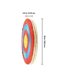 Sevorley Traditional Straw Archery Target, 20-Inch 3-Layer Round Target with Carry Rope