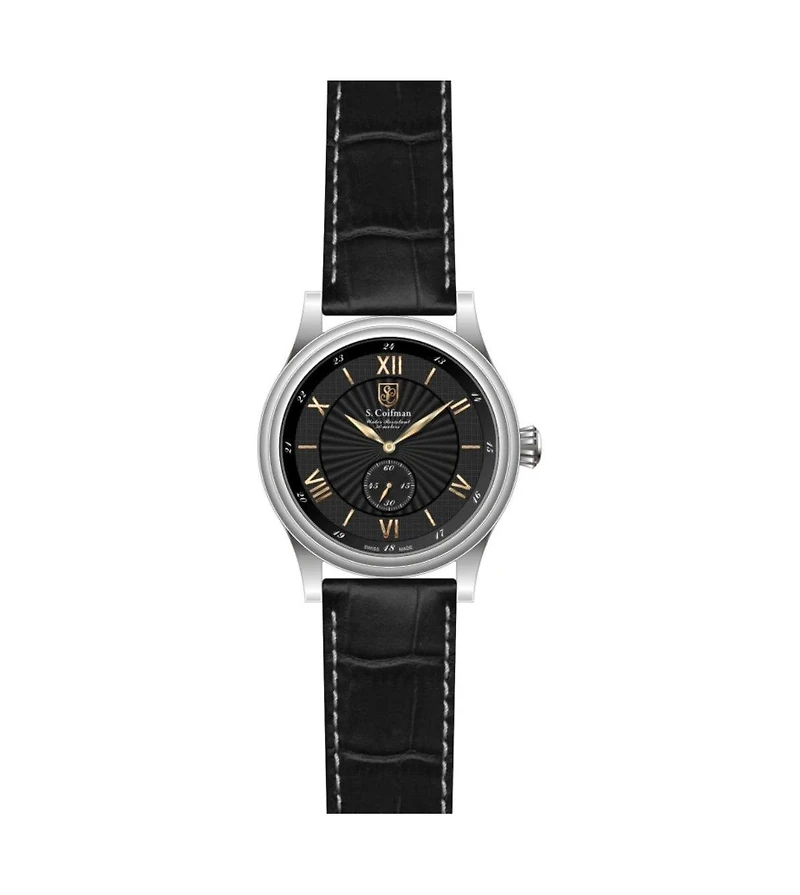 Invicta S.Coifman Men's Heritage Chronograph Dial Leather Strap Watch