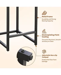 gaomon Set of 6 Modern Bar Stools Pu Leather Counter Height Barstools with Back, Upholstered Bar Chairs for Kitchen Island and Home Bar
